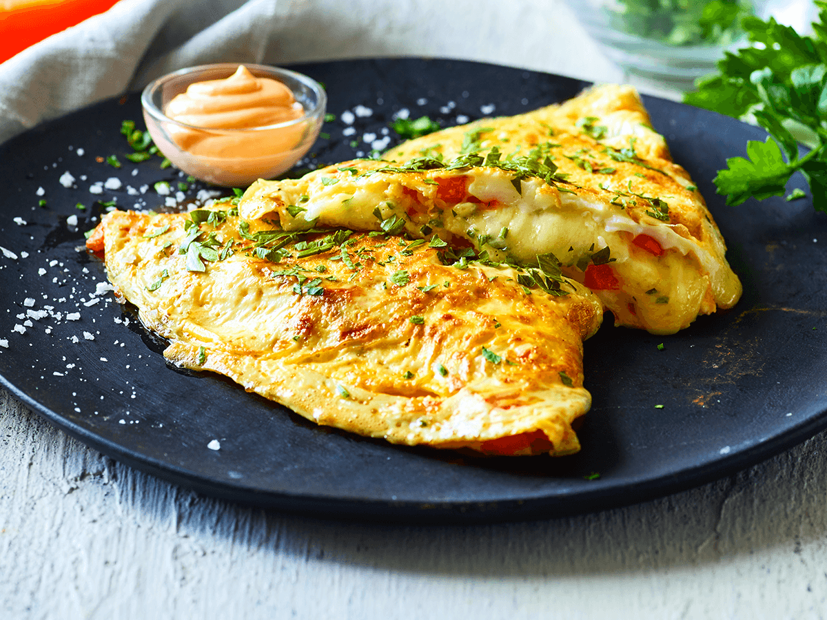 Omelette aux champignons